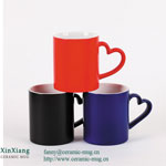 11oz Color Changing Heart-shaped Ceramic coffee mugs