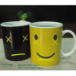 Smiling face Magic Ceramic Mugs Color changing coffee mugs