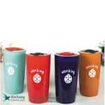 Eco cups with silicone cover Travel ceramic cups with lid