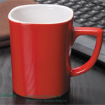 Mini Red Square 10oz promotional Ceramic coffee Mugs