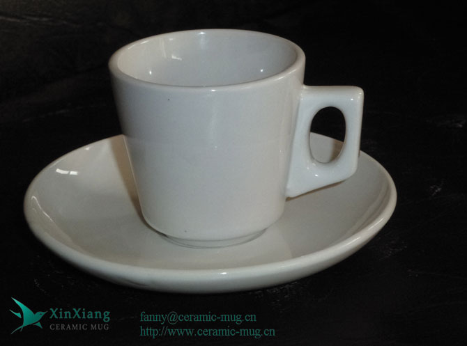 White espresso bulk Ceramic Cup & Saucer Set