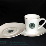 Starbucks espresso Porcelain Ceramic Coffee Cup & Saucer