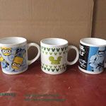 White straight Minions ceramic coffee mugs