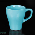V shape glazed 11oz stoneware ceramic coffee mugs