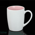 11oz white fat ceramic coffee mugs with logo