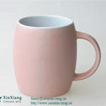Pink Matt wine barrel Ceramic Stoneware Mugs