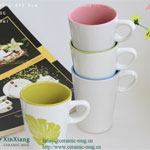 Bulk V-shaped printed ceramic sublimation mugs Suppliers