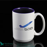 High printed  shiny ceramic coffee mugs with logo Manufacturers