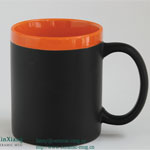 Writing black straight ceramic coffee mugs Personalized mug Factory