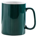 1000ml Green manufacturers ceramic mugs solid color spoon with lid straight coffee mugs with logo