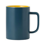 Wholesale blue european morandi ceramic mugs simple matte sublimation coffee mugs