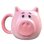 450ml Wholesale promotional pink pig mugs 3D pig face ceramic coffee mug disney