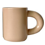 Nordic brown creative Klein Blue Cream pockmarked ceramic mug with big ears coffee cups with shit handle