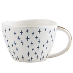 Wholesale ceramic mugs with irregular top and gold handle 3D ceramic milk mugs stoneware breakfast cup