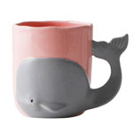 Manufacturer nordic 11oz cartoon animal ceramic coffee mugs milk mugs 3D breakfast cup whale mugs