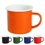 Cheap orange 17oz solid color enamel ceramic mugs retro thickened ceramic coffee mugs manufacturers