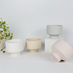 Scented ceramic candle cups Hotel candle container nordic matte candle holder