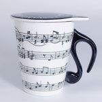 Wholesale ceramic music mugs with music score lid musical note ceramic coffee mugs