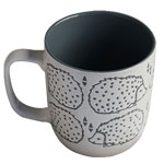 Wholesale 3D solid color animal ceramic mugs hedgehog ceramic coffee cups