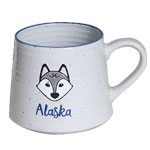 Stonware ceramic mugs screw 3D retro ceramic coffee mugs with fox logo
