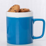 Custom ceramic tea mugs suppliers ceramic mugs filter inside with biscuit lid