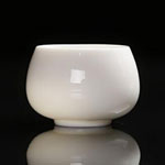 Cheap plain white mutton fat jade ceramic tea cups mini fat ceramic cups suppliers