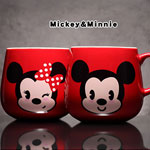 Custom disney ceramic mugs manufacturers Red fat mickey and minnie ceramic coffee mugs with logo
