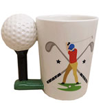 China manufacturers Sports ceramic mugs Golf ball ceramic coffee mus