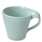 Cheap bulk plain white ceramic mugs with curly ear handle stoneware coffee mugs