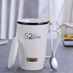 Wholesale white luxury ceramic mugs with logo office valentines ceramic cups with lid