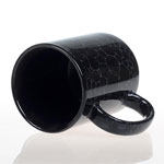 Custom plain black ceramic mugs with fissure retro marble pattern coffee mugs