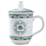 Custom china retro ceramic tea mugs with lid and grey printed Ceramic business mugs