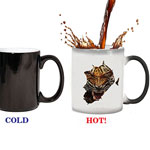 Personalized color changing sublimation mugs with tiger logo white magic mugs manufacturers