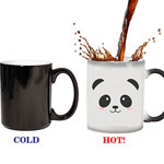 Wholesale color changing sublimation mugs with panda logo white magic coffee mugs suppliers