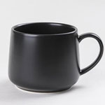 Wholesale 11oz plain black ceramic mugs matte stoneware coffee cups manufacturers