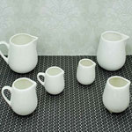 Cheap plain white ceramic milk mugs milk pot milk cup honey pot wholesale