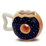 Hot ceramic doughnut ceramic mugs bread cups biscuit mugs manufacturers