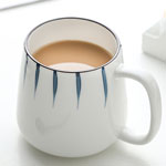 Custom 550ml hand painted porcelain white ceramic coffee mugs bulk manufacturers