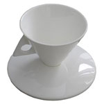 Custom ceramic coffee mug and saucer blank white cone shape mugs with logo