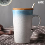 Wholesale 425ml white matte ceramic mugs Tall variable glazed coffee mugs