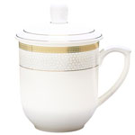 Custom porcelain plain white ceramic tea mugs with golden rim top cups manufacturers