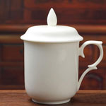 Cheap plain white ceramic tea mugs with lid sublimation ceramic mugs bulk