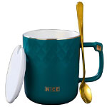 Custom 3D ceramic coffee mugs with lid and golden rim Tea mugs with logo factory