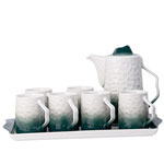 Nordic tea set 3D variable glaze ceramic water pot and mug kettle water set