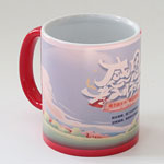 China ceramic mug red color changing sublimation mugs design your own mugs