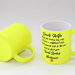 Custom yellow color glazed sublimation mugs ceramic coffee mugs with logo