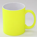 Cheap plain yellow ceramic coffee mugs 11oz sublimation mugs with logo