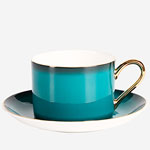 Cheap gradient color nordic ceramic coffee mugs and saucers minimal cappuccino mugs