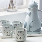 Wholesale european heat resistant mouse shaped tea pot and mugs suit cold water pot