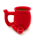 15oz Red ceramic pipe mugs Customizable logo Cut tobacco coffee cups